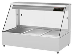 Woodson W.HFS23 3 Module Straight Glass Hot Food Display