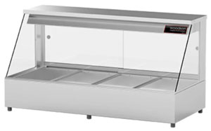 Woodson W.HFS24 4 Module Straight Glass Hot Food Display