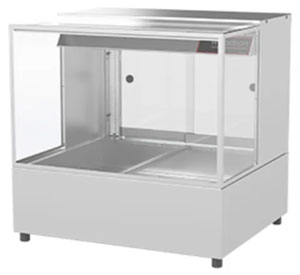 Woodson W.HFSQ22 2 Rows, 2 Bays Hot Food Display Square Profile