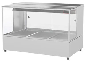 Woodson WHFSQ23 2 Rows, 3 Bays Hot Food Display Square Profile