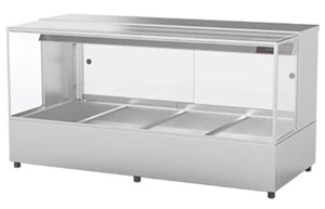 Woodson WHFSQ24 2 Rows, 4 Bays Hot Food Display Square Profile