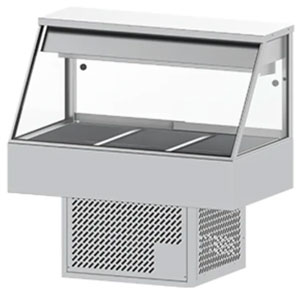 Woodson WR.CFS23 3 Module Straight Glass Cold Food Display