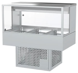 Woodson WR.CFSQ23 3 Module Square Profile Cold Food Display