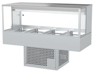 Woodson WR.CFSQ24 4 Module Square Profile Cold Food Display