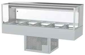 Woodson WR.CFSQ25 5 Module Square Profile Cold Food Display