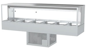 Woodson WR.CFSQ26 6 Module Square Profile Cold Food Display