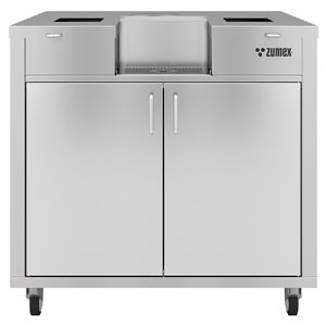 Zumex Z-08814 Speed S+ Plus Wide Mobile Cabinet Stand with Waste Trolleys