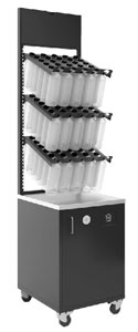 Zumex Z-10256 Black Bottle Rack Display Cabinet with Storage