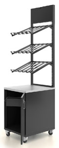 Zumex Z-10256 Black Bottle Rack Display Cabinet with Storage