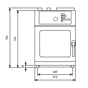 Houno CPES1.06 Slimline 6 Tray Combi Smart Touch Display