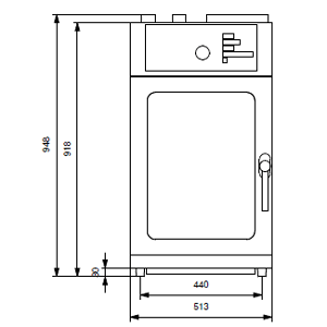 Houno CPES1.10 Slimline 10 Tray Combi Smart Touch Display