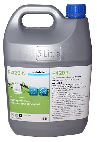 Winterhalter F420 2 off 5 Lt Bottles Dishwasher Detergent (20006966)