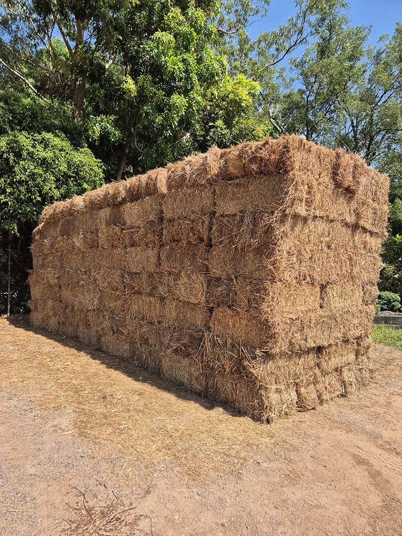 Mulching Hay Bales