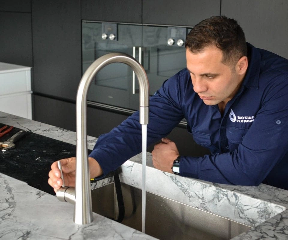 water flowing out of tap