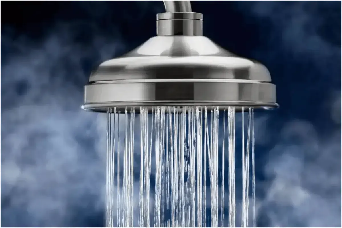 shower head with running water