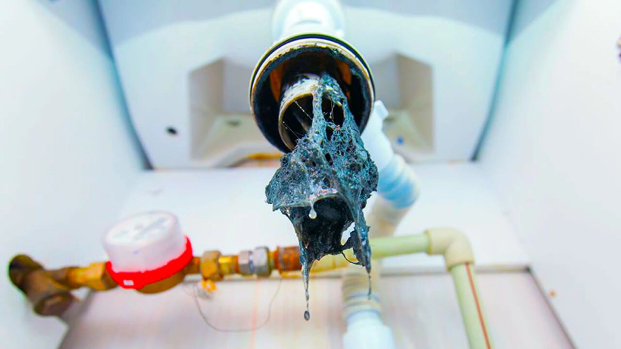 Hair Clogged Drain Pipe