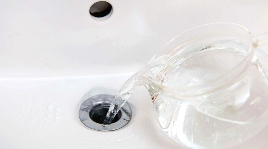 Pouring Hot Water Blocked Drain