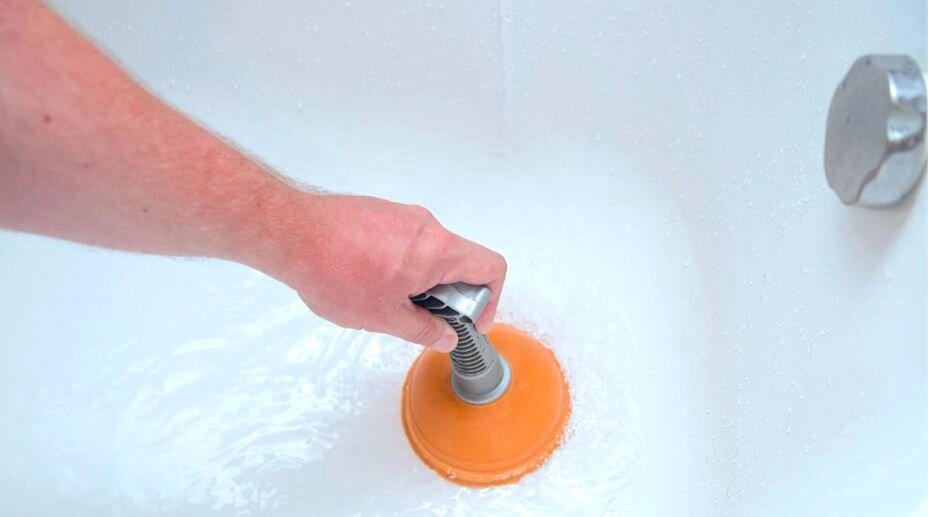 Orange Plunger Bathtub