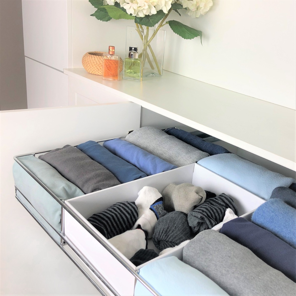 Thumbnail image of Wardrobe Pull Out Wire Basket – 100mm High