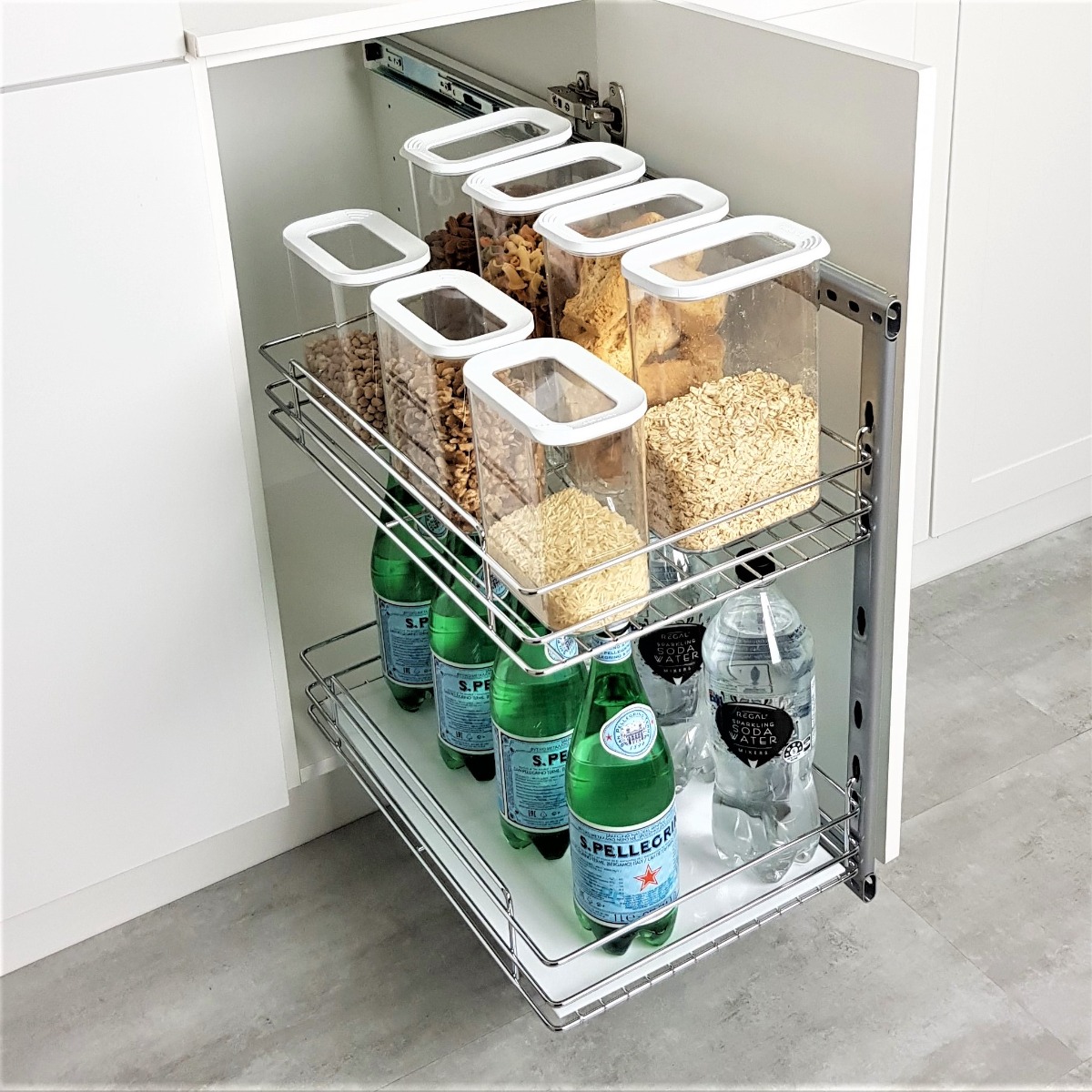 Multi-Purpose Pull Out, 300W Baskets (incl. frame, slides, 2 baskets)