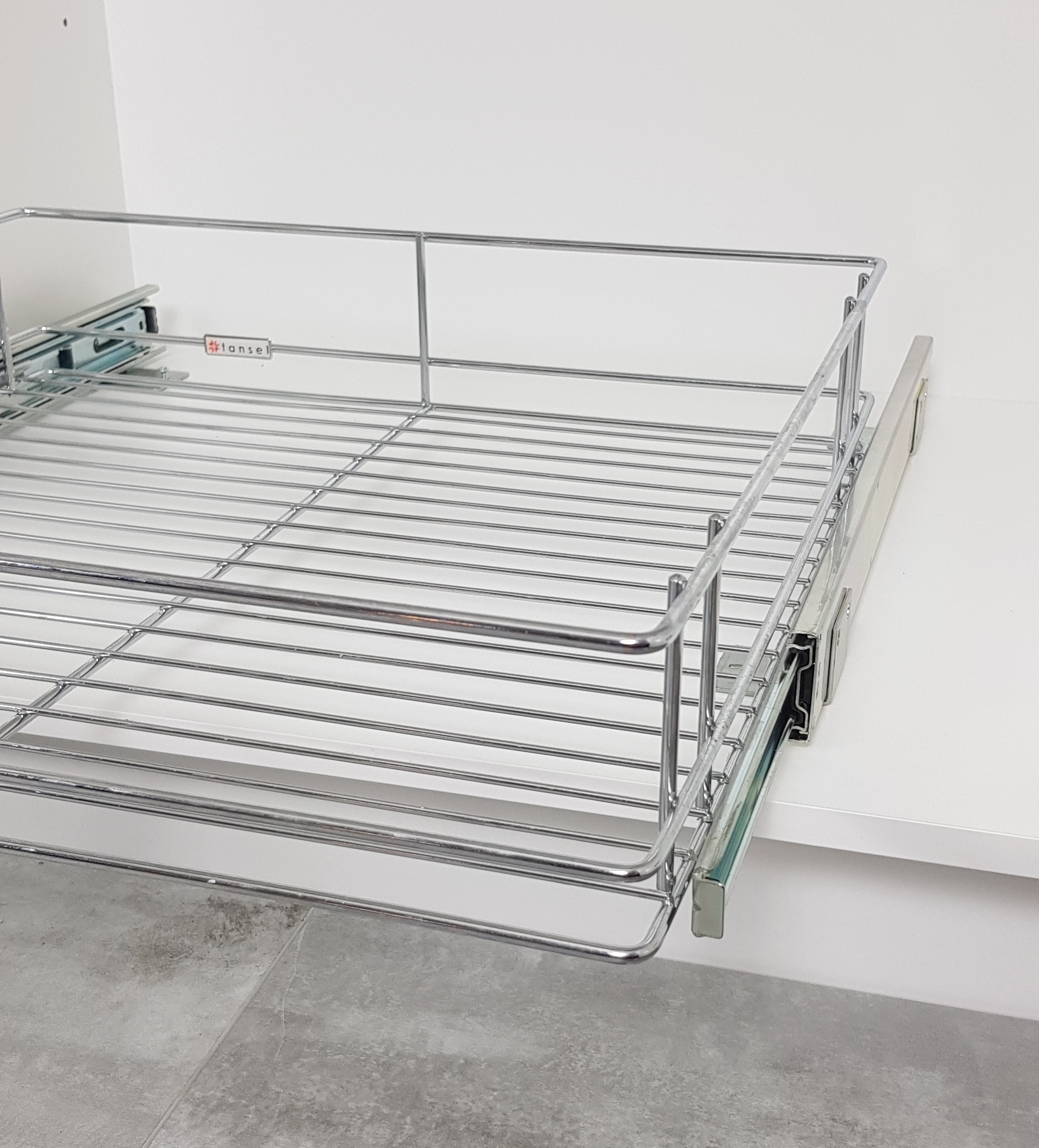 Thumbnail image of Pull Out Pantry Wire Basket (100mm High) Bottom Mount