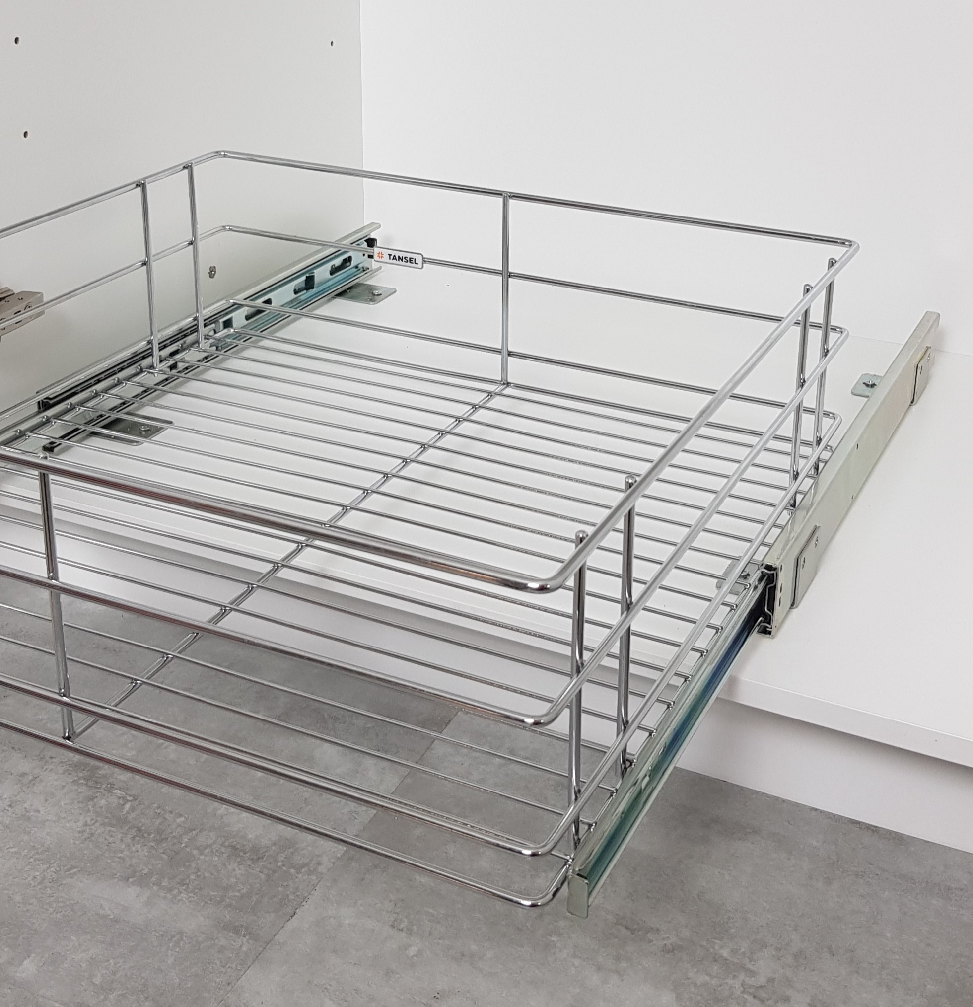 Thumbnail image of Pull Out Pantry Wire Basket (150mm High) Bottom Mount
