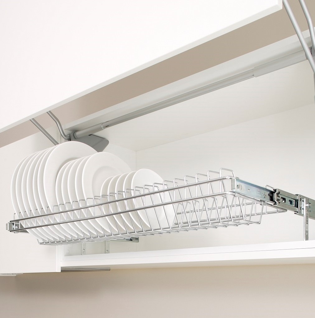 Pull Out Plate Rack (Stainless Steel)