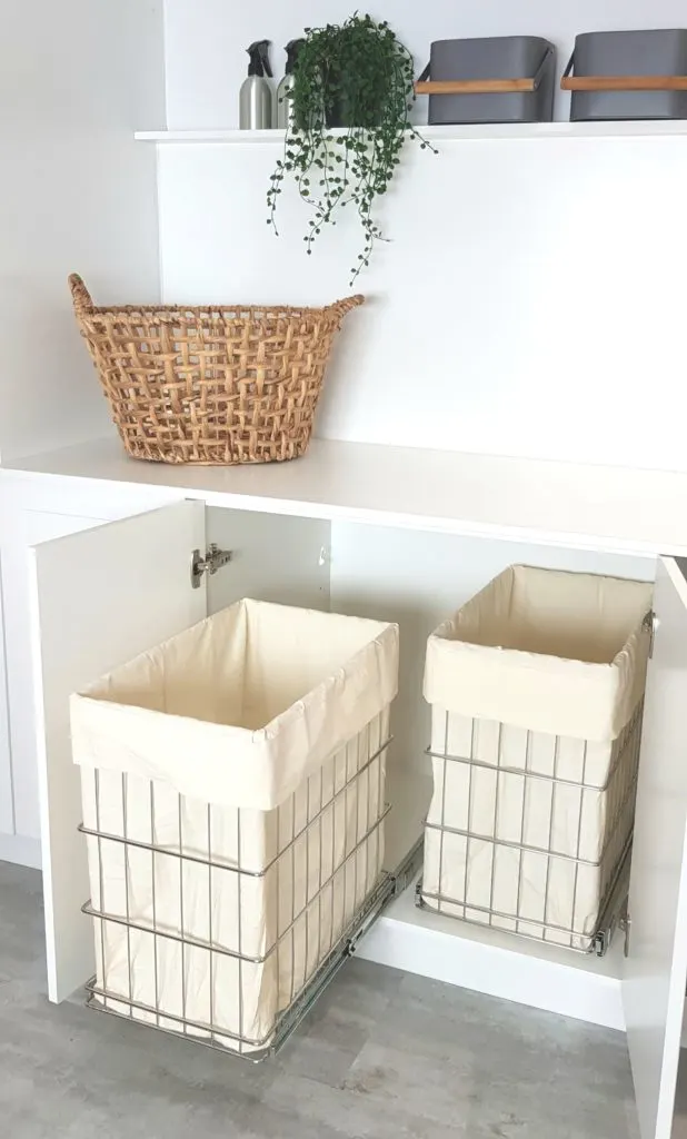 Image 1 of Concealed and Organised Laundry Basket Storage