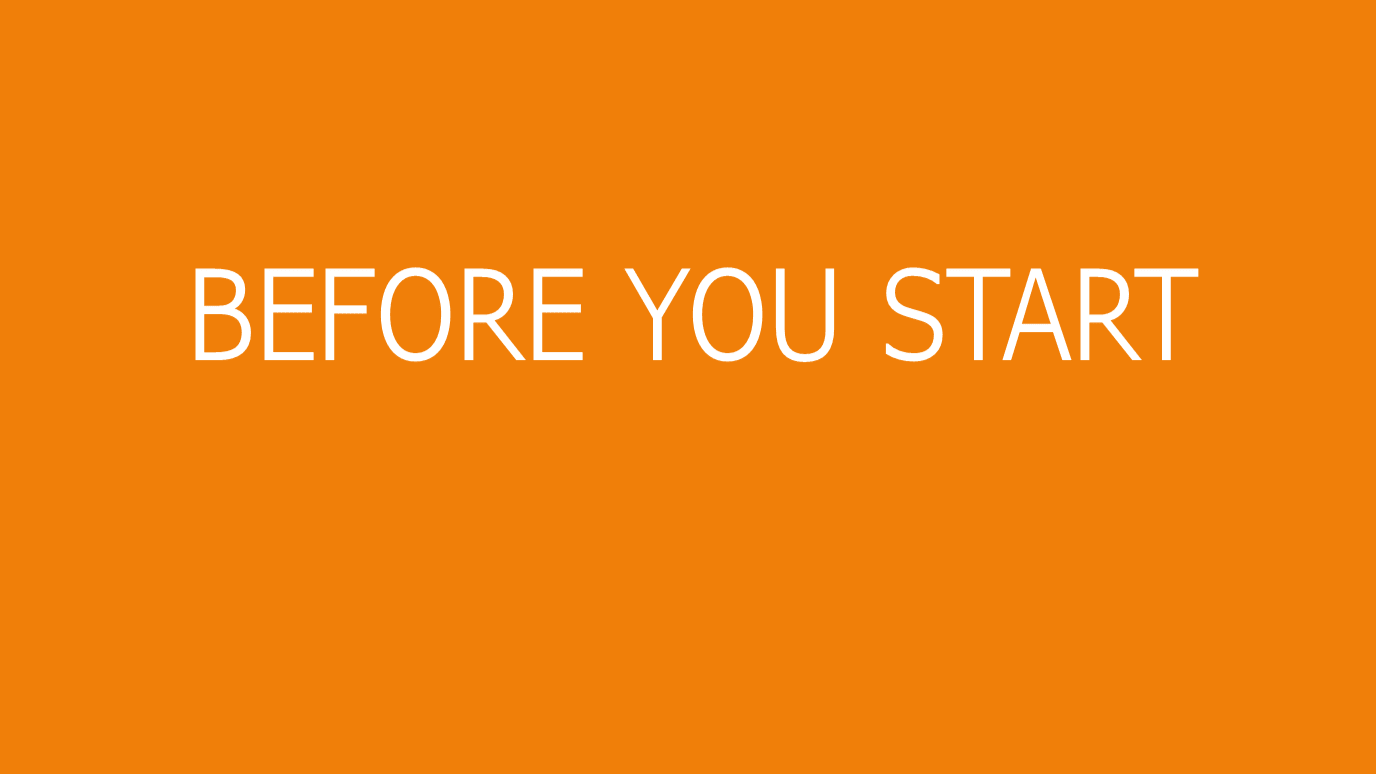 Thumbnail image of Before you start