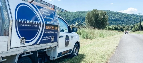 One of Evermore plumbing's equipped vans