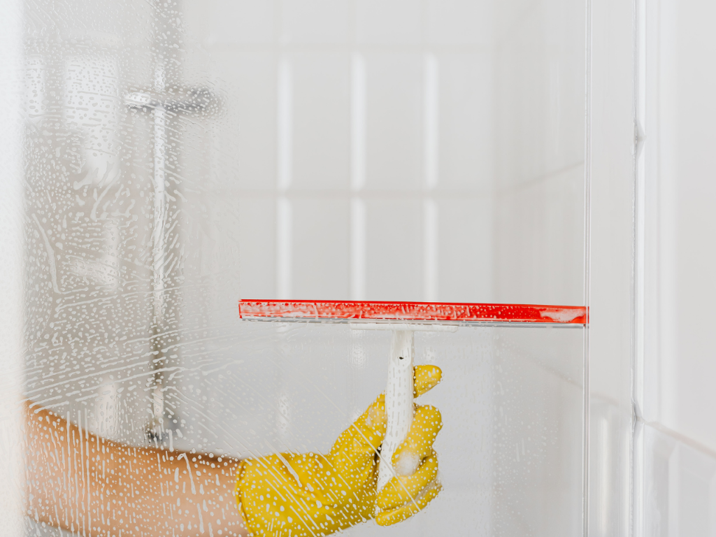 cleaning staff bathroom