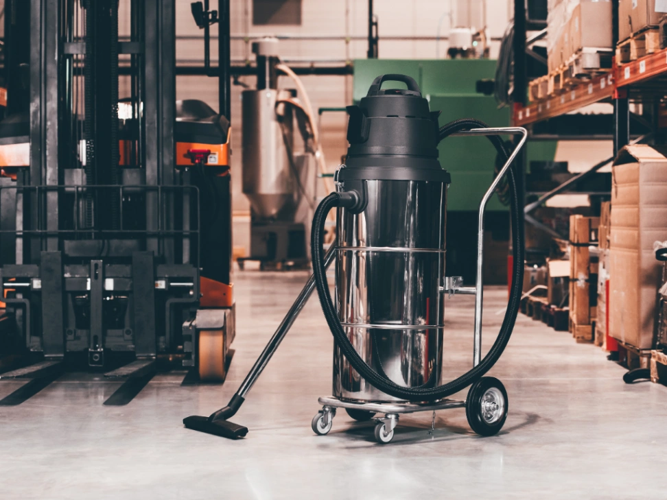 Industrial vacuum in an exit clean project