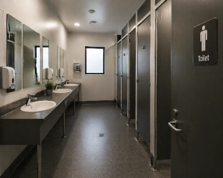 Bathroom facility result after a clean