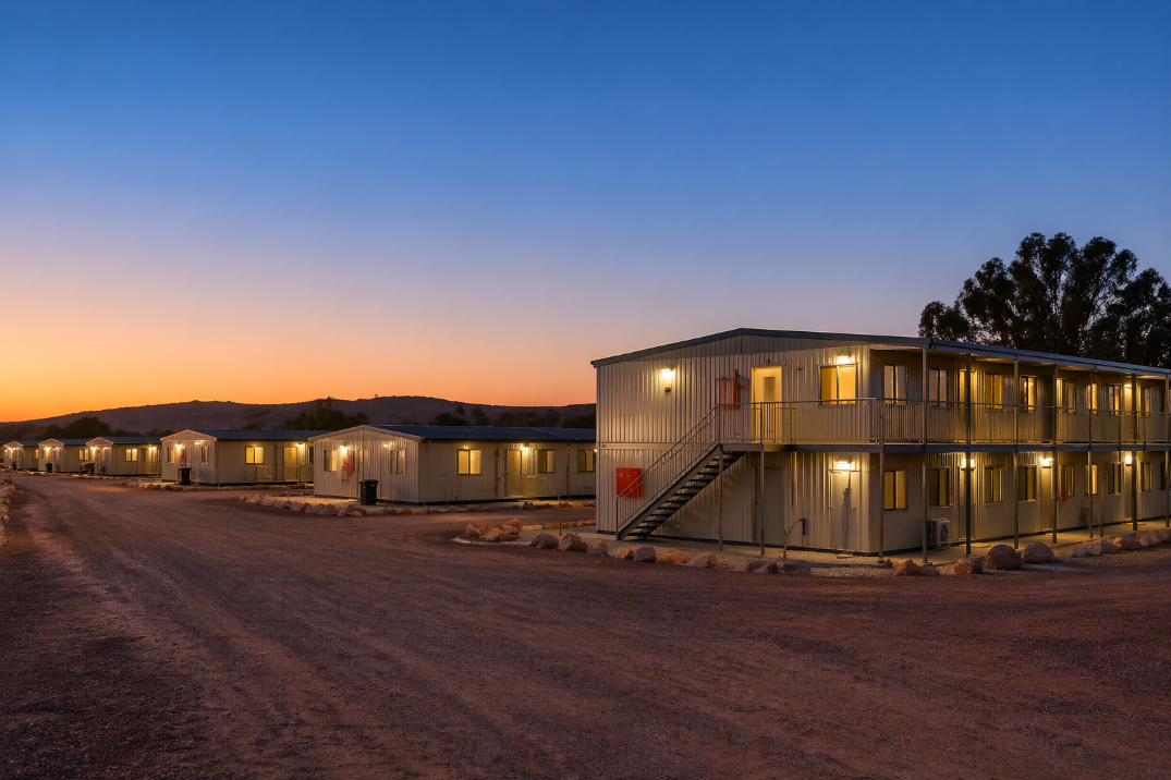 Minesite at sunset