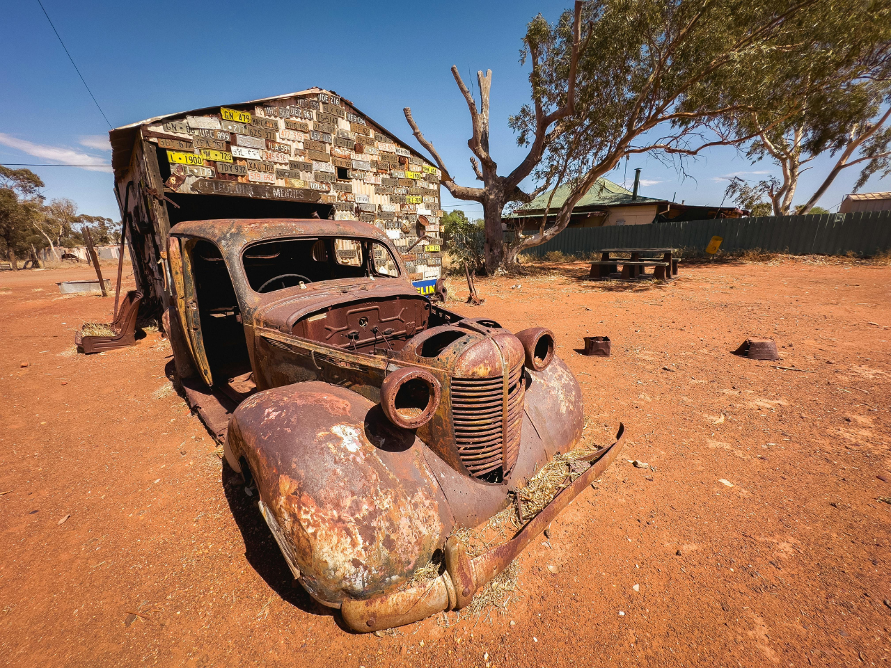 Rusty Car in Remote Leonora Ghost Town Setting