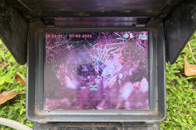 Drain camera screen