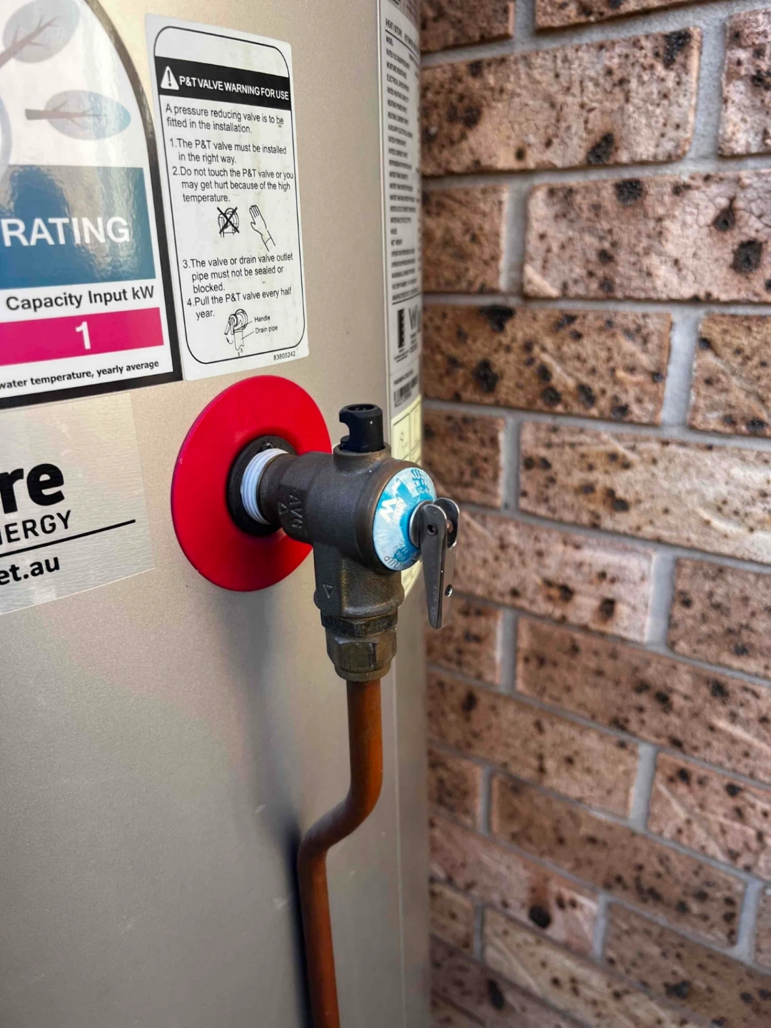 Faulty Hot Water Pressure Relief Valve Replacement