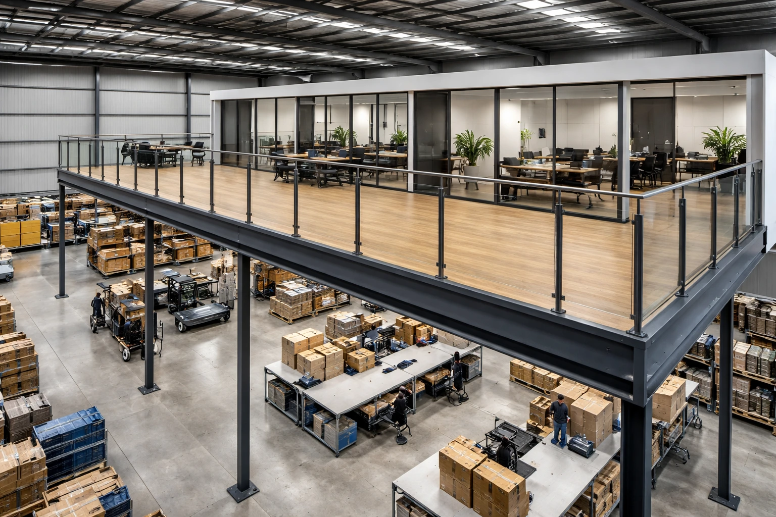 Thumbnail image of Latest Mezzanine Flooring Design Trends for Modern Workspaces – Factory Mezzanine Floors