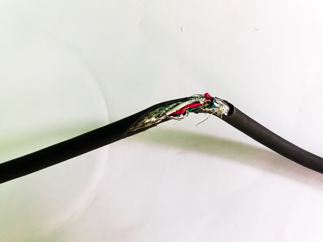 Damaged wiring that is chewed by rats