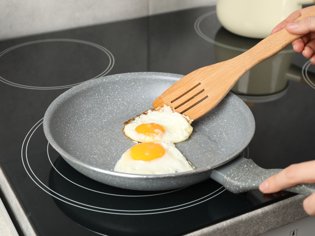 Cooktop being used