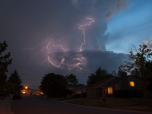 Thunder storm power damage