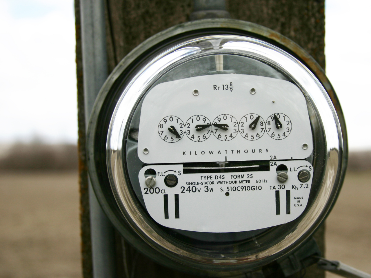 Old analogue electricity meter