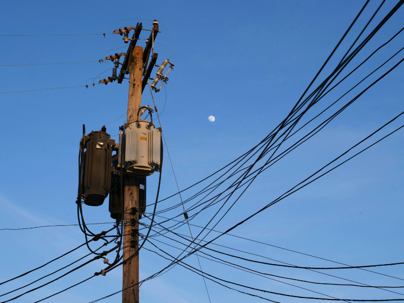 Consumer mains power pole
