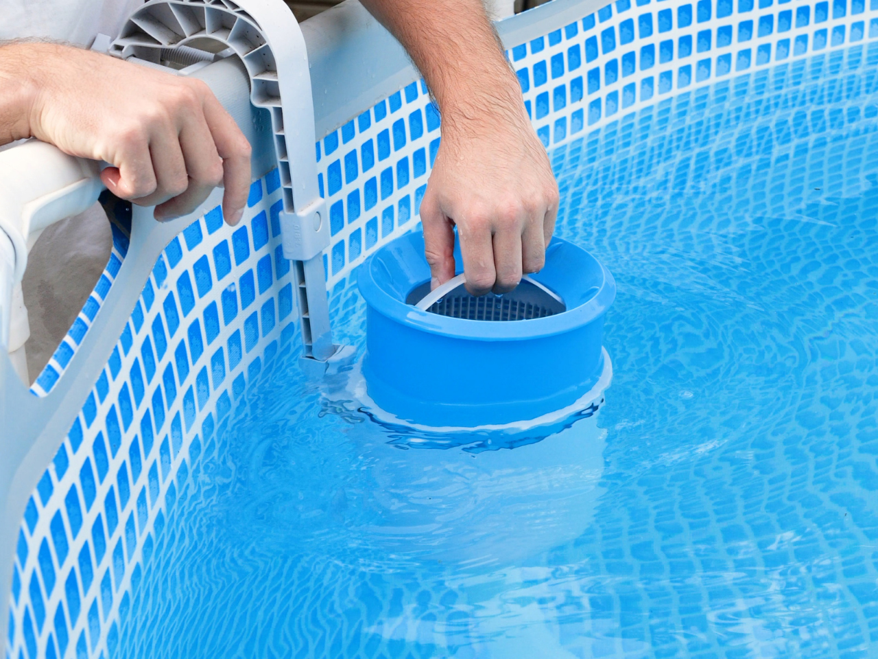 Make sure to keep your pool's skimmer box clean