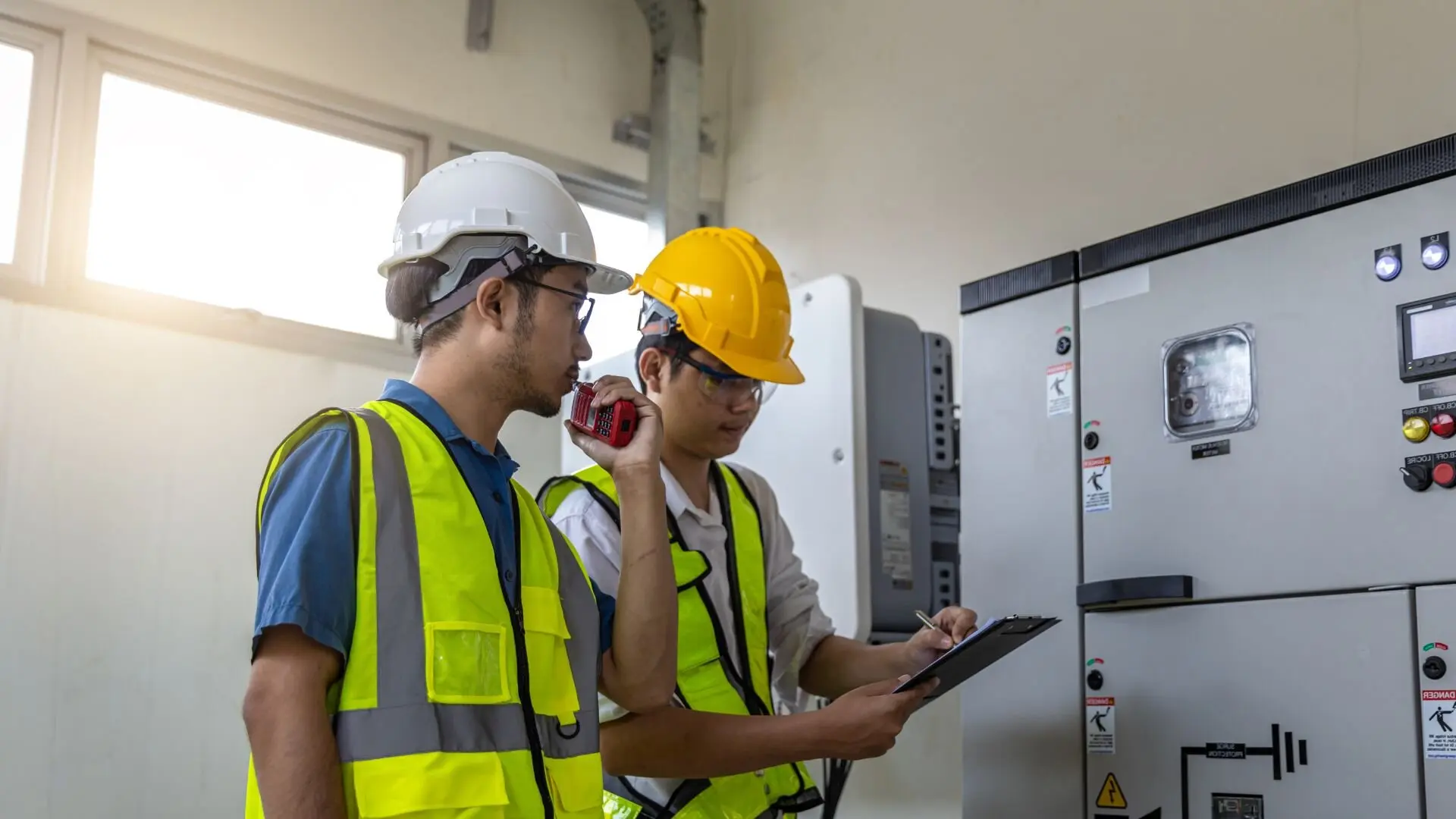 Our electricians diagnosing an electrical problem