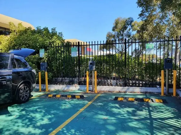 Commercial ev charger installation installed in business' car park to increase company's revenue