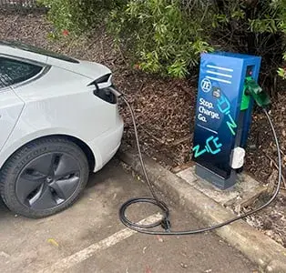 Level 3 public ev charger installation for public charging stations