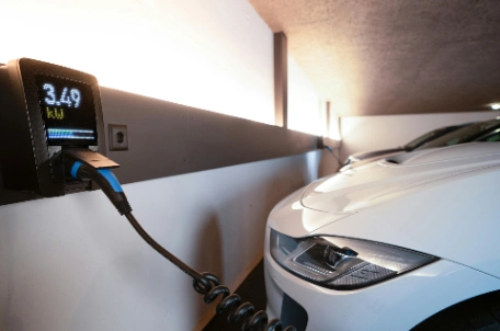 Apartment EV charger system installed by expert electricians at EV Charger Installation in Sydney. This charging system is scalable so it is future-proof