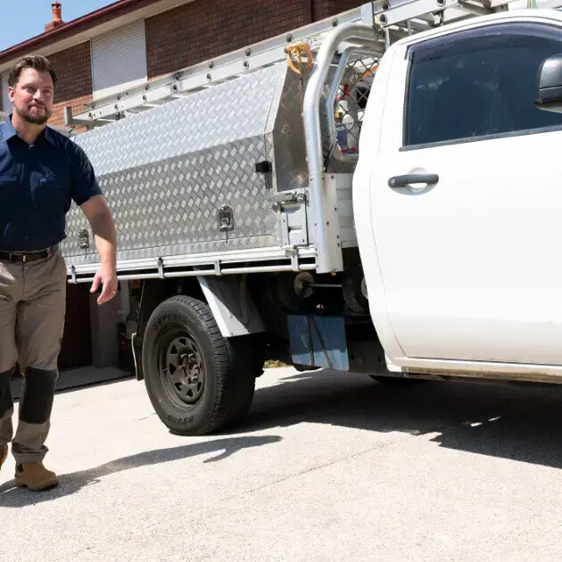 Drainage Expert arriving at a Melbourne home