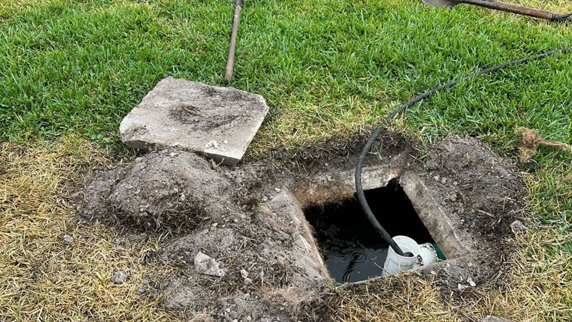Unblocking an outdoor drain